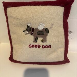 Good dog/Bad dog wool pillow